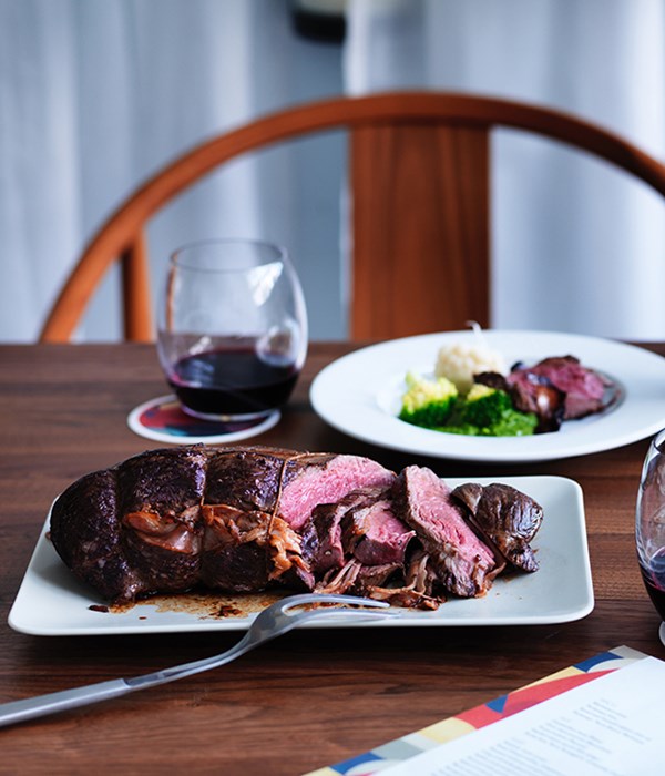 Rump of beef stuffed with pancetta