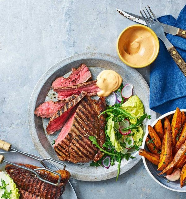 Rump steak with chilli Hollandaise [Blacklock Restaurant]