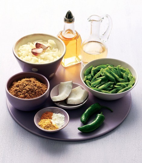 Runner bean and coconut chutney
