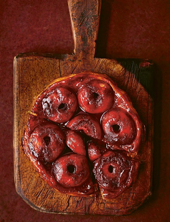Russet and rum tarte Tatin