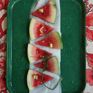 Russian pickled watermelon (Solyoniy arbuz)