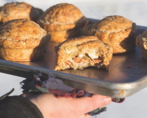 Russian salmon hand pies