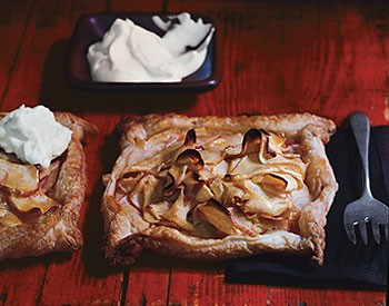 Rustic apple tarts with Calvados whipped cream