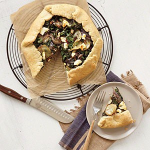 Rustic chard, potato, and goat cheese tart