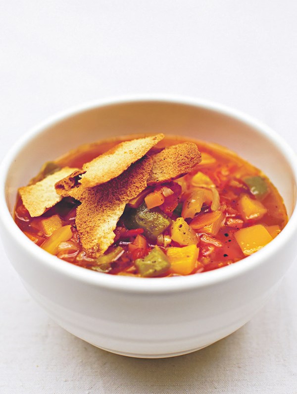 Rustic chilli pepper soup