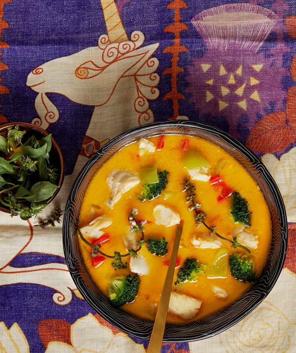 Rustic coconut fish stew