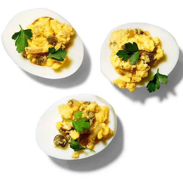 Rustic deviled eggs