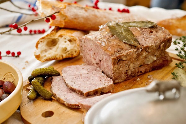 Rustic French pork and chicken pate