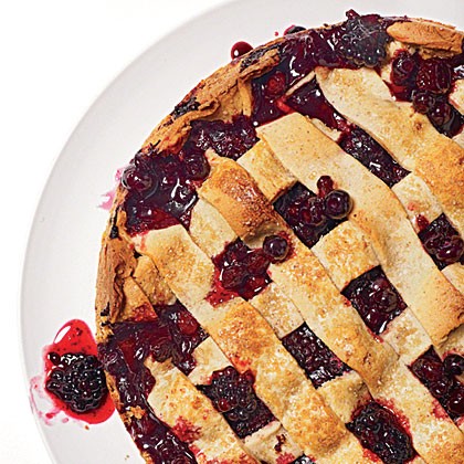 Rustic huckleberry-blackberry tart
