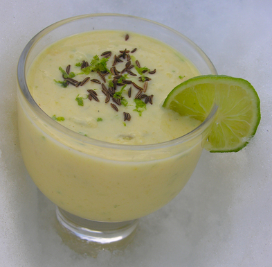 Rustic Key lime pudding, with a little help from Meyer