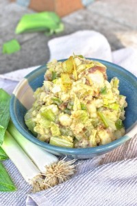 Rustic mash with leeks and butter
