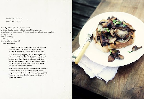 Rustic mushroom toasts