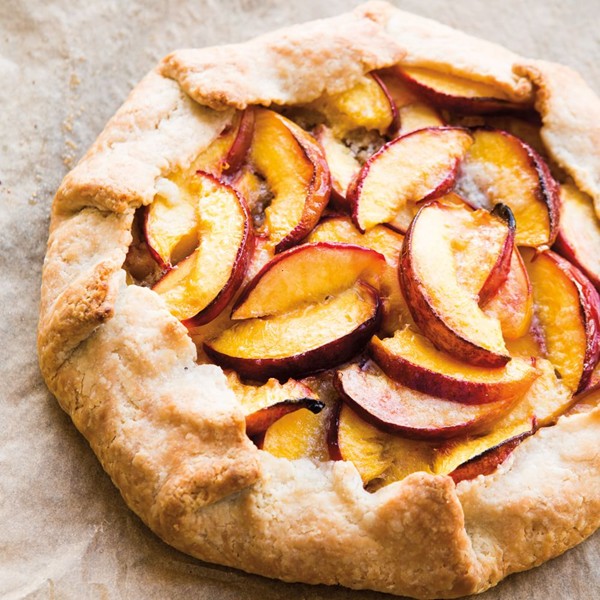 Rustic nectarine & almond galette