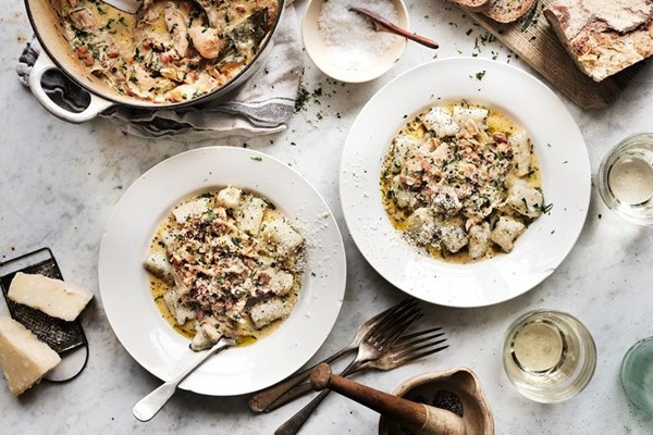 Rustic new potato gnocchi