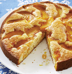 Rustic peach cake