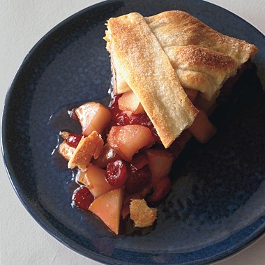 Rustic pear-cranberry tart