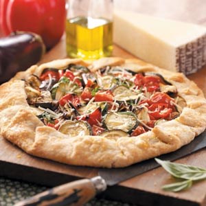 Rustic roasted vegetable tart