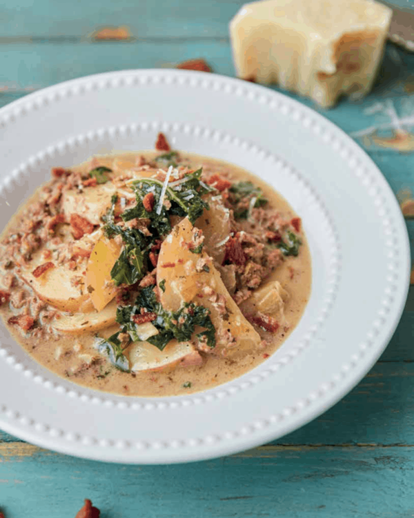 Rustic sausage potato soup