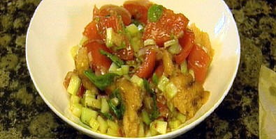 Rustic tomato and bread salad