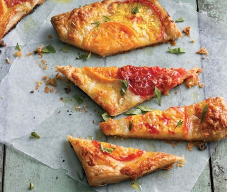 Rustic tomato and mozzarella tart