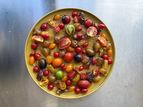 Rutab & summer tomatoes with sizzling brown butter