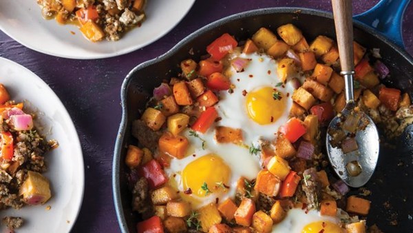 Rutabaga breakfast hash