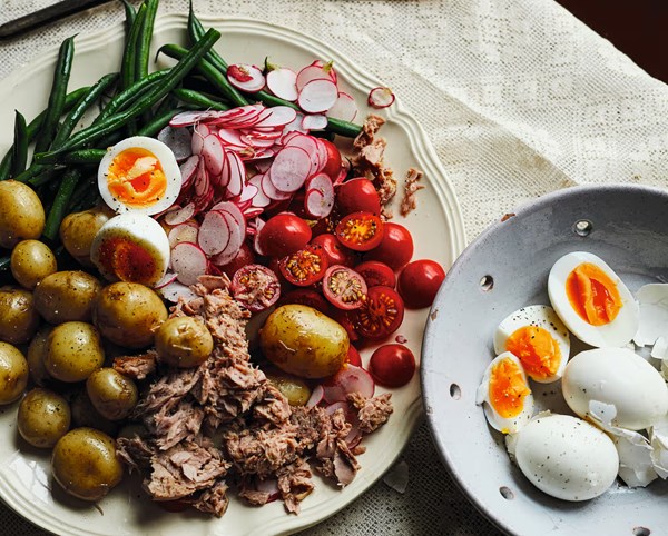 Ruth's tuna salad with anchovy dressing