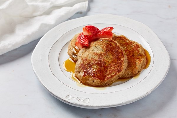 Rye and banana pancakes