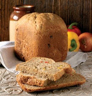 Rye bread with roasted vegetables