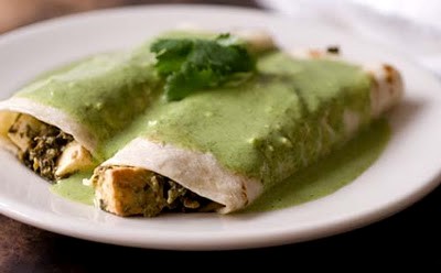 Saag paneer enchiladas