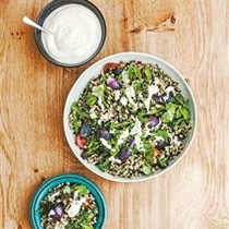 Sabrina Ghayour's barley salad with griddled broccoli and za'atar