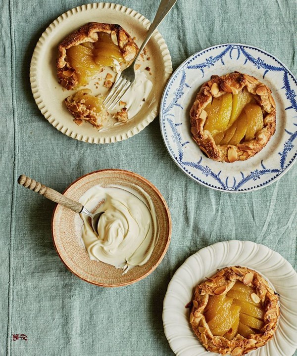 Saffron & cardamom pear galettes
