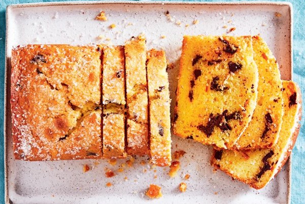 Saffron & chocolate tea cake 