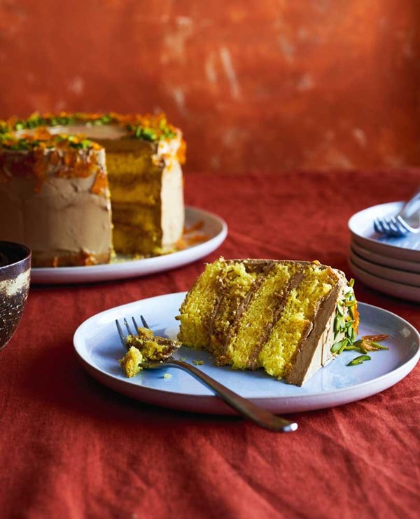 Saffron & coffee cake