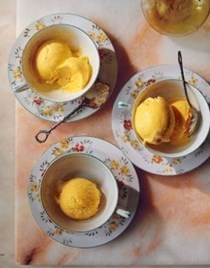 Saffron & orange blossom ice cream