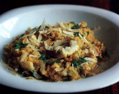 Saffron and artichoke risotto