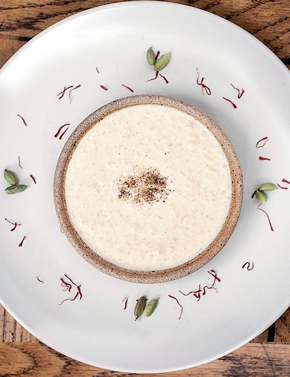 Saffron and cardamom rice pudding