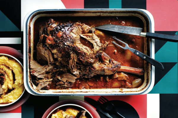 Saffron and cinnamon lamb leg ragu