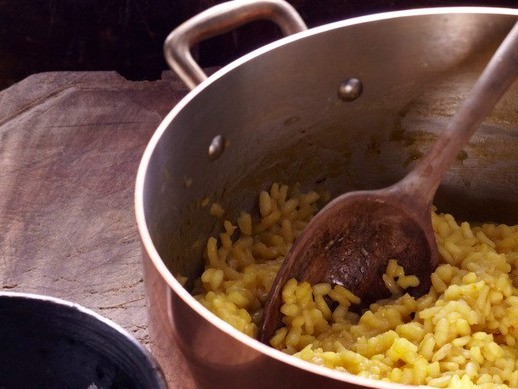 Saffron and lemon risotto from 'One Good Dish' (Cook the Books)