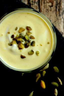 Saffron cardamom lassi