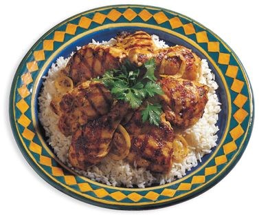Saffron-grilled chicken