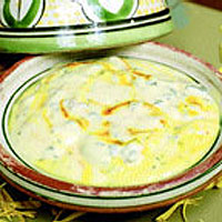 Saffron minted yogurt