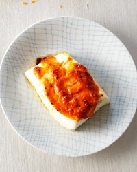 Saffron, orange & tomato glaze
