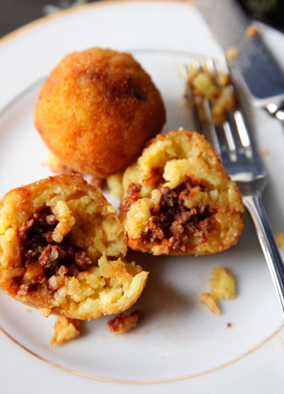 Saffron rice balls (Arancine)