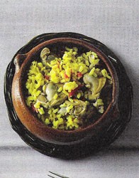 Saffron rice with clams