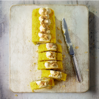 Saffron roll with almond cream (Saffransrulltarta)