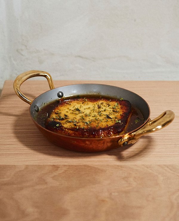 Saganaki with honey & chilli