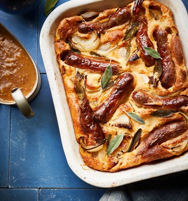 Sage & onion toad in the hole with cider gravy
