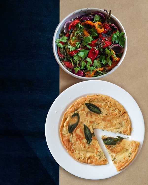 Sage & rosemary farinata