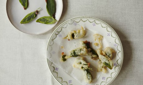 Sage and anchovy fritters